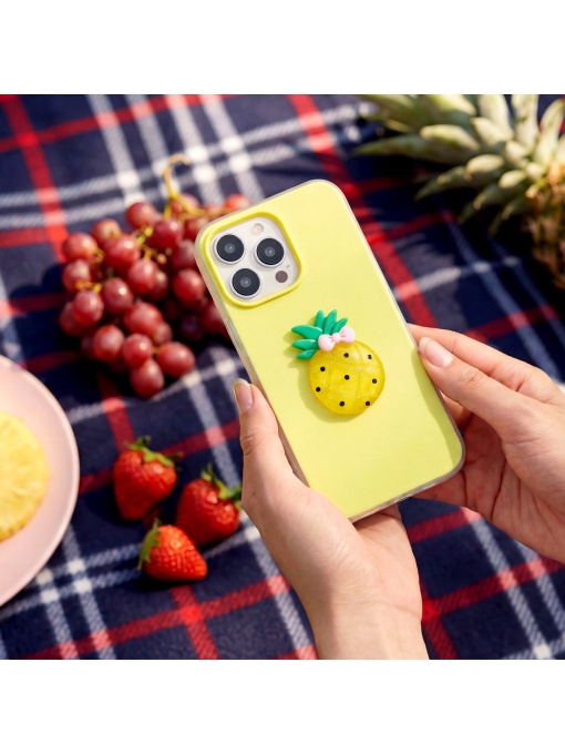 Жълт кейс с 3Д Плодова Фигурка Fruit 2in1 за Samsung Galaxy A17