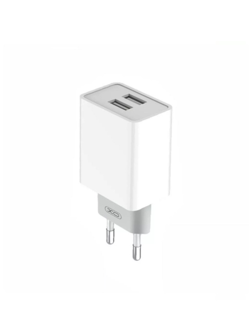 Зарядно устройство 220V XO L65 12W 2xUSB A Micro кабел със здрава оплетка