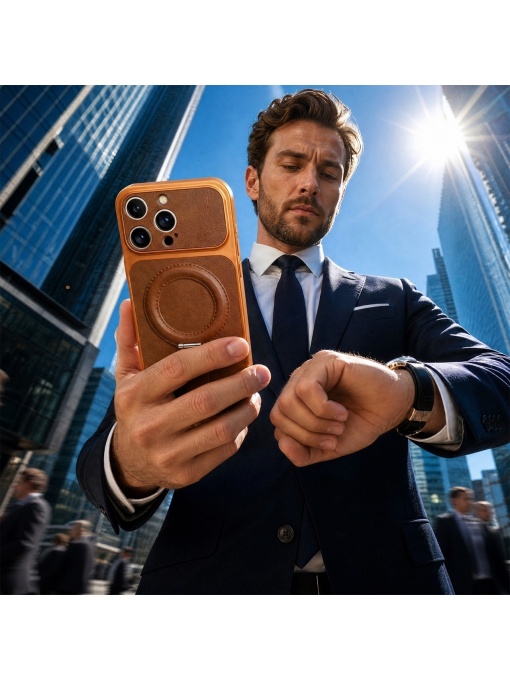 Оранжев Гръб "LUXGRIP Mag Case" за iPhone 16 Pro Max - Img 3