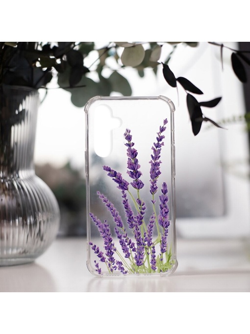 Прозрачен калъф с Лавандулов Цвят Meadow Case за Samsung A15