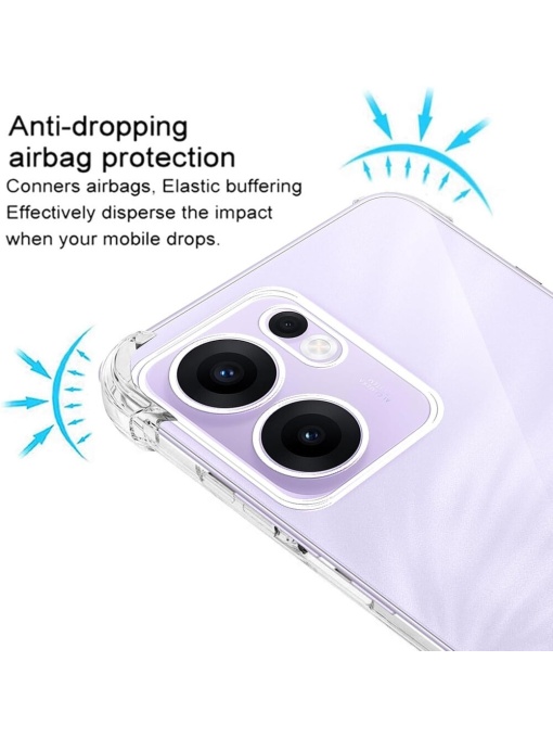 Прозрачен гръб Antishock за OPPO Reno 13F Reno 13FS