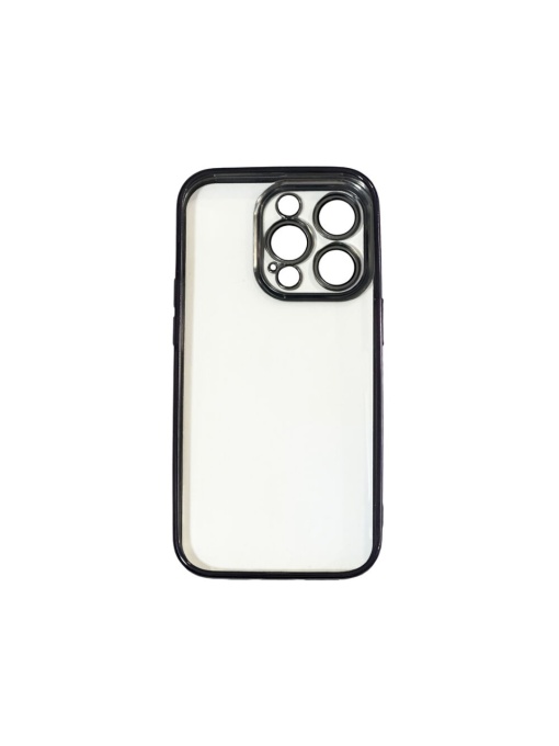 Прозрачен гръб JOYROOM със стъкло на камерата и лилава рамка за IPHONE 12 Pro