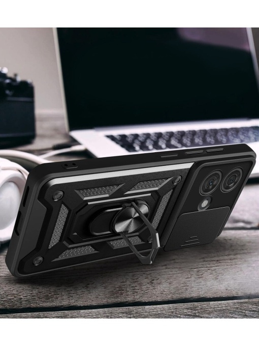 Противоударен черен калъф Camera Cover за Moto Edge 40 Neo