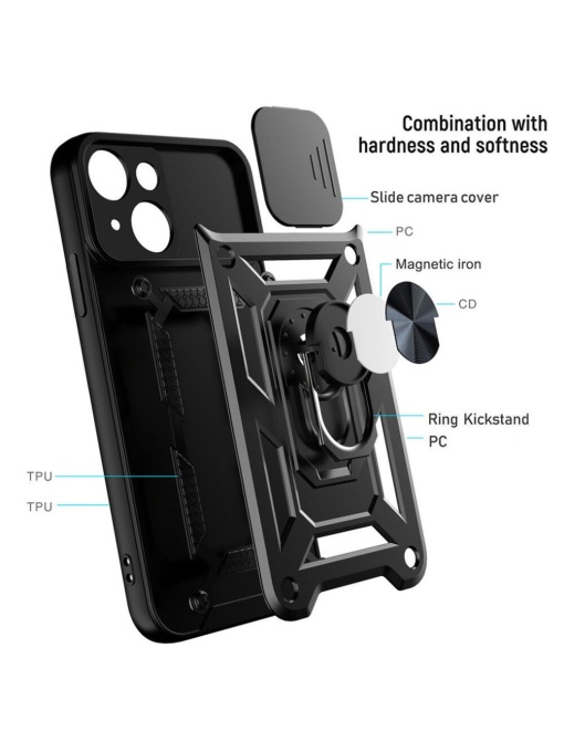 Противоударен черен гръб Camera Cover за Moto Edge 50 Neo