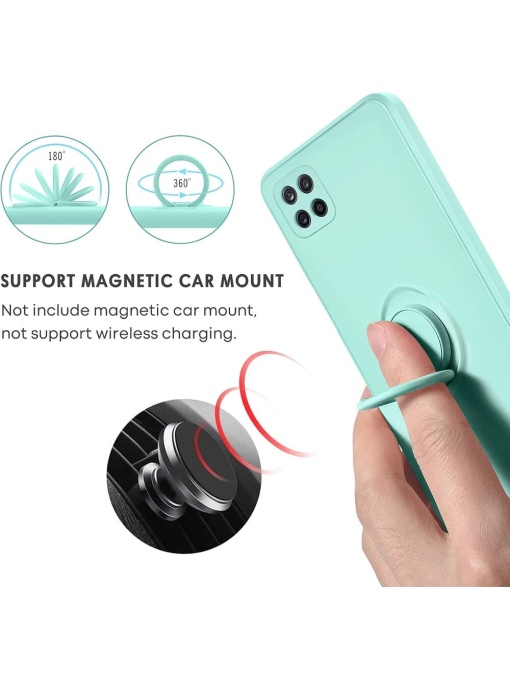 Светло Зелен калъф Ring Silicone Venus за Samsung A22 5G