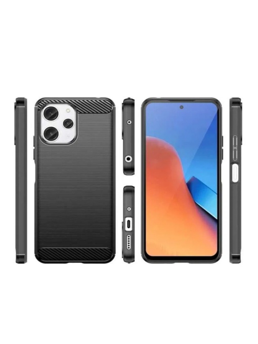 Силиконов гръб Top Carbon за Xiaomi Redmi 12 със защита от удари и надрасквания