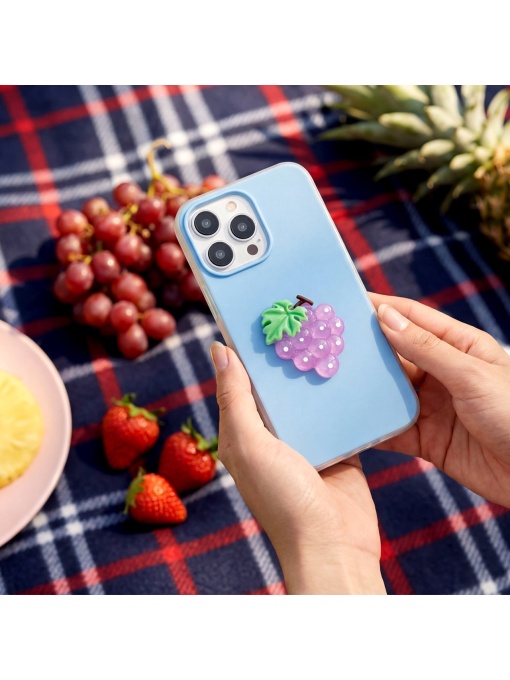 Син Гръб с 3Д Плодова Фигурка Fruit 2in1 за Samsung Galaxy A16 със защита от удари и надрасквания