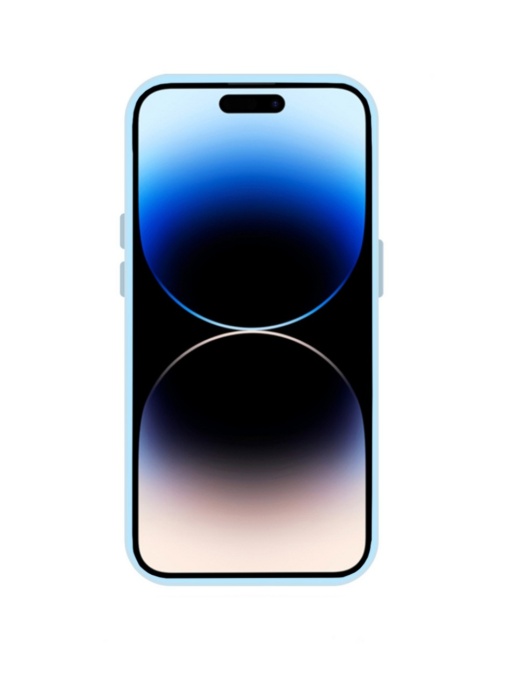 Син гръб Mag Safe с предпазно стъкло на камерата за IPHONE 15