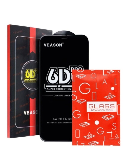 Стъклен противоударен протектор 6D Full glue за Xiaomi Redmi 13C с 9H твърдост против драскотини