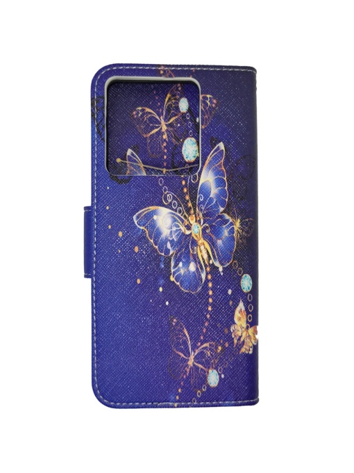 Цветен кожен калъф тип тефтер за телефон Fancy Picture за Xiaomi Redmi Note 13 Pro 4G с място за карти и банкноти