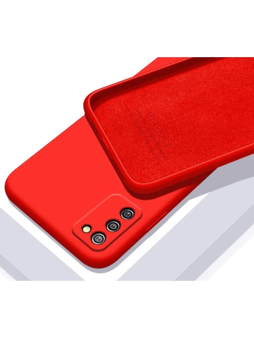 Червен Силиконов калъф POLY за Samsung A02s