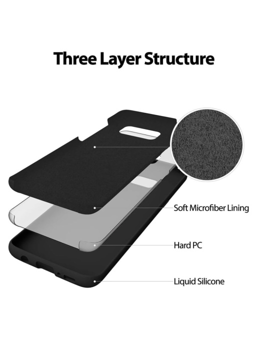 Черен Силиконов калъф POLY за Samsung S8