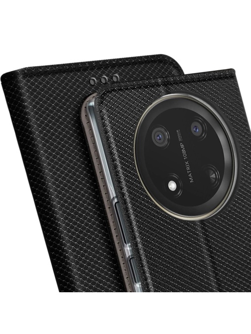 Kалъф тефтер черен KARE за Honor Magic 7 Lite с магнитно затваряне