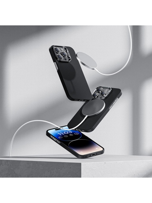Kevlar Benks Case MagSafe за iPhone 16 Pro Max с тънък профил и лек дизайн