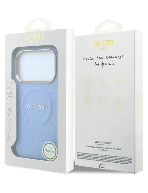 Original Guess Case за 18 Pro Max съвместим с MagSafe, sky blue - Img 8