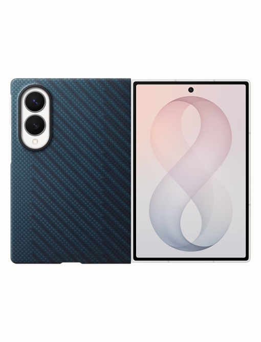Samsung Original Carbon Magnet Case, compatible with MagSafe за Galaxy Z Fold 8, син - Img 2