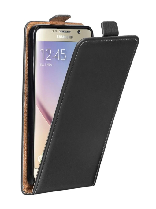 Вертикален Черен гръб Flipp за Samsung S6