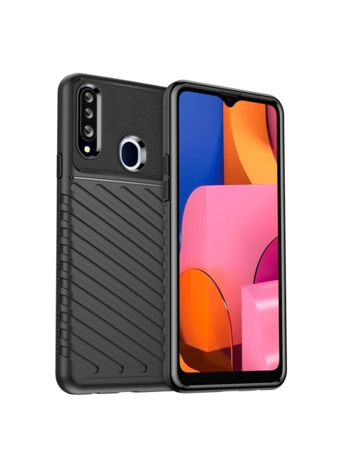Висококачествен черен гръб Thunder за Samsung A20s
