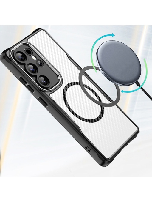 Карбонов калъф Defender Carbon с MagSafe за Samsung Galaxy S26 Ultra със защита от удари и надрасквания