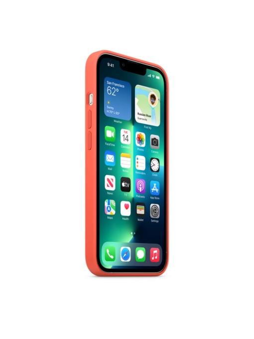 Оригинален Елегантен кейс за iPhone 13 Pro Светло оранжево