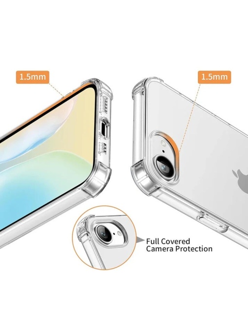 Прозрачен гръб Antishock за iPhone 16e