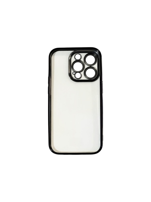 Прозрачен гръб JOYROOM със стъкло на камерата и черна рамка за IPHONE 12 Pro Max