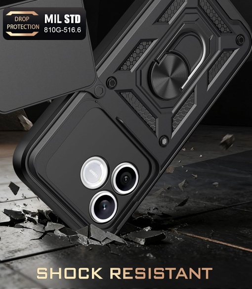 Противоударен черен калъф Camera Cover за Honor 600 Lite - Img 2