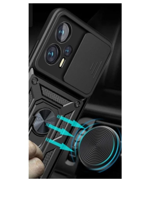 Противоударен черен гръб Camera Cover за Motorola Moto G13 G23