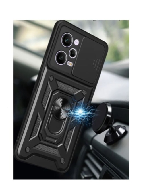 Противоударен черен гръб Camera Cover за Xiaomi Redmi Note 12 5G