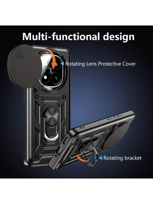 Противоударен черен калъф Camera Cover за Xiaomi Redmi Note 15 Pro 5G
