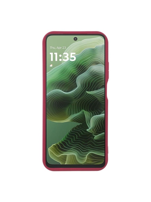 Силиконов кейс Rim Case в ярко розов цвят за Moto G35