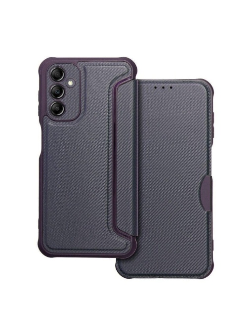 Син елегантен калъф тип тефтер Razor за Samsung A14 със стилен и практичен дизайн