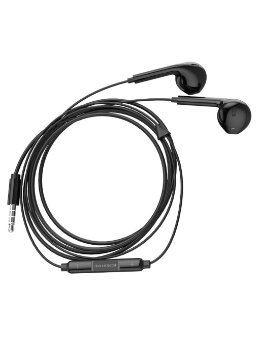 Слушалки BOROFONE BM80 ELEGANT с микрофон Черни 3 5мм жак конектор със стабилна Bluetooth връзка