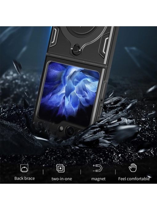 Черен калъф Ring Silicone Venus за Samsung Galaxy Z Flip 6