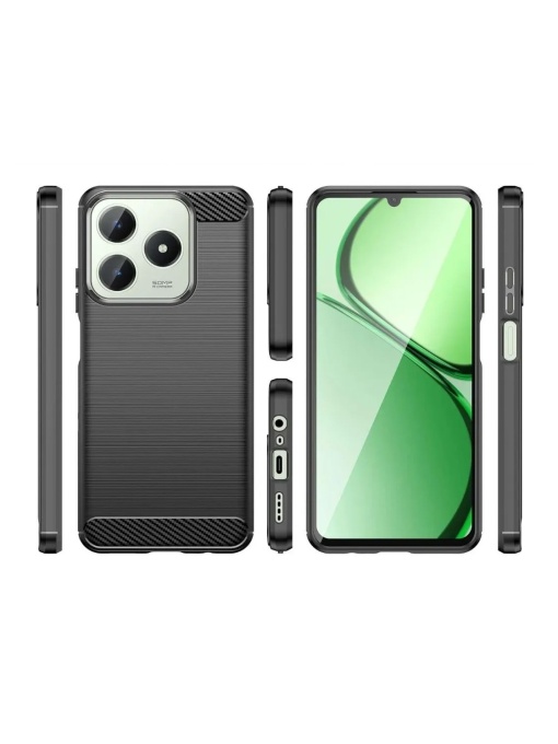 Черен калъф Toptel Carbon за Realme C63 Note 60