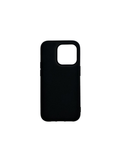 Черен силиконов гръб Poly с велур отвътре за IPHONE 13 Pro