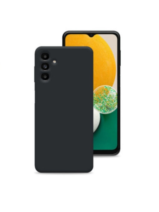 Черен силиконов кейс Poly с велур отвътре за Samsung A13 5G