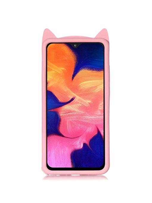 3D Силиконов калъф Kiki Riki Розово Коте за Samsung A10