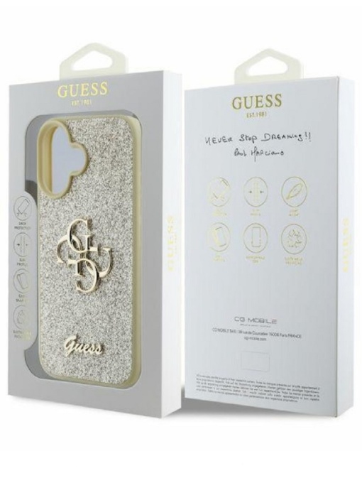 Guess Original case за IPHONE 16 с прецизни изрязвания за камера и бутони