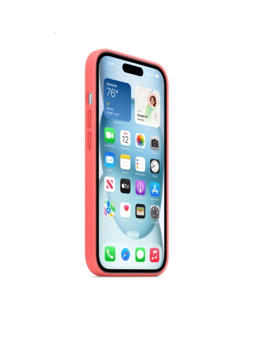 Елегантен Оригинален гръб за iPhone 15 Розов