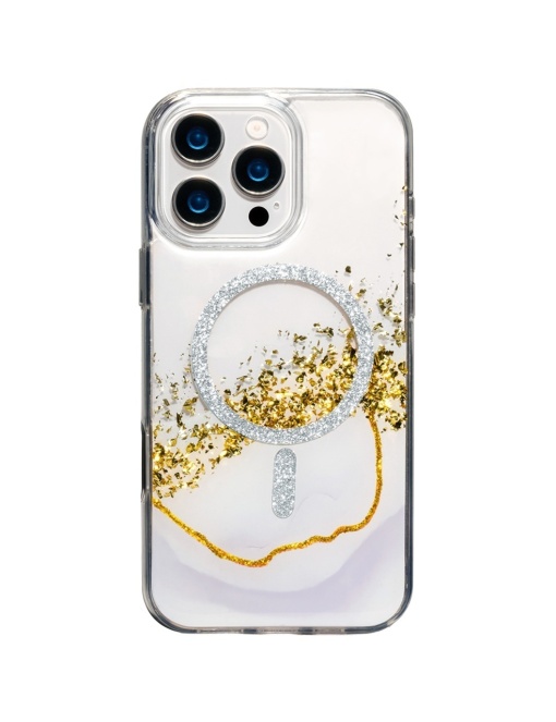 Елегантен "Epoxy Mag Case" гръб в бяло за iPhone 17 Pro - Img 3