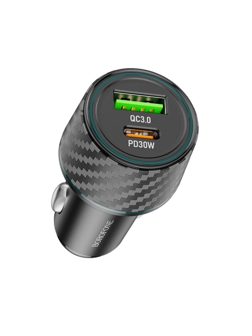 Зарядно устройство за кола BOROFONE BZ21 BRILLIANT USB TYPE C QC 3 0 PD 48W BLACK – високо качество