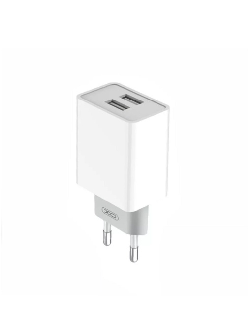 Зарядно устройство 220V XO L65 12W 2xUSB A съвместим с Type C и Lightning