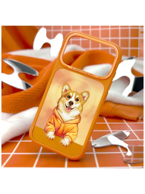 Оранжев Гръб с корги "Nimmy Case" за iPhone 17 Pro - Img 5