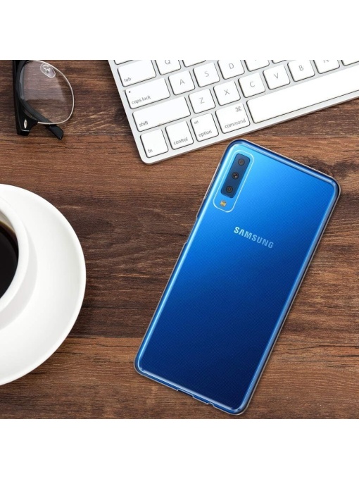 Прозрачен калъф TPU за Samsung A7 2018 със защита от удари и надрасквания