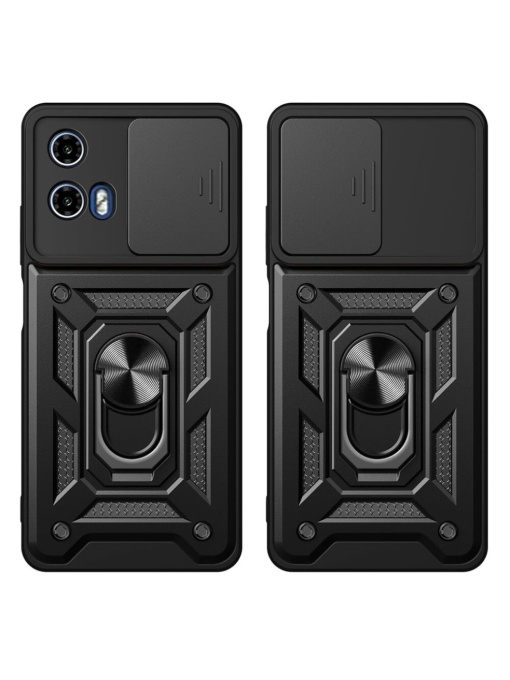Противоударен черен кейс Camera Cover за Moto G35