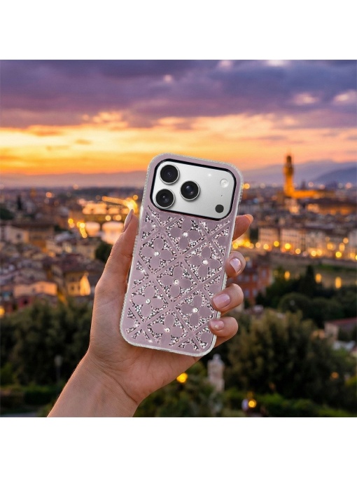 Розов гръб с цветя и камъчета "Flower Case" за Samsung Galaxy A57 - Img 3