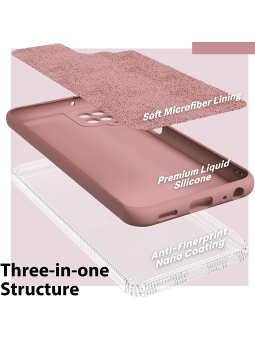 Светло Патладжанов Силиконов калъф POLY за Samsung A12