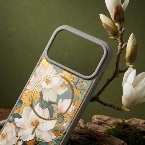 Сив гръб с декупаж и MagSafe "Golden Autumn" за iPhone 18 Pro Max - Img 6