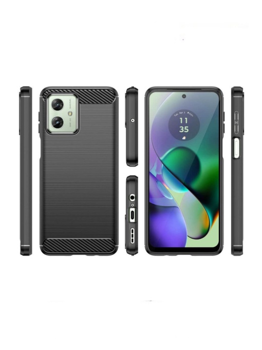 Силиконов гръб Carbon за Motorola Moto G54 със защита от удари и надрасквания